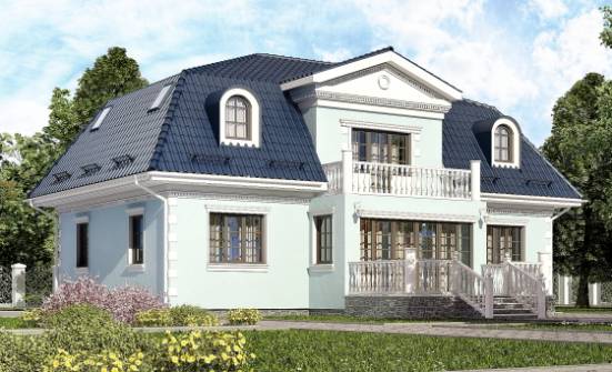 210-004-Л Проект двухэтажного дома с мансардой, уютный дом из поризованных блоков Борисоглебск | Проекты домов от House Expert