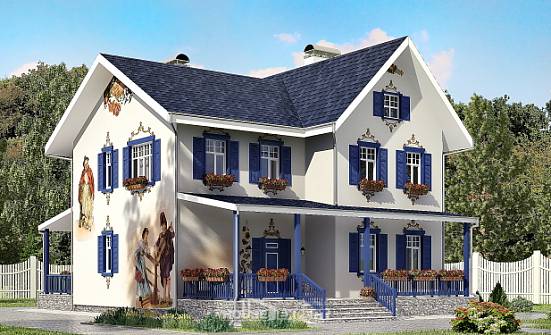 180-003-П Проект двухэтажного дома, красивый домик из кирпича Россошь | Проекты домов от House Expert