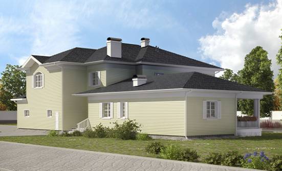 410-002-Л Проект двухэтажного дома, гараж, красивый коттедж из газобетона Россошь | Проекты домов от House Expert