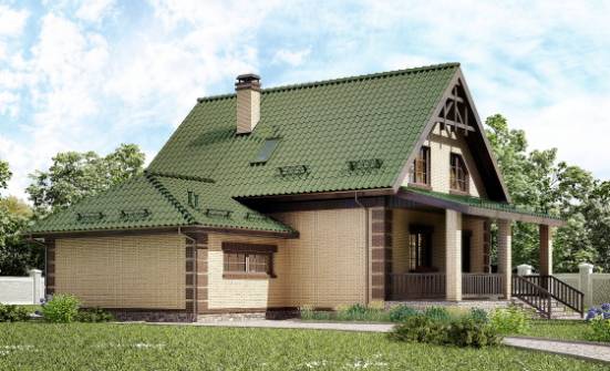 160-007-П Проект двухэтажного дома с мансардой и гаражом, классический коттедж из газобетона Россошь | Проекты домов от House Expert