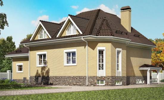 400-001-П Проект трехэтажного дома мансардой, гараж, большой загородный дом из поризованных блоков Россошь | Проекты домов от House Expert