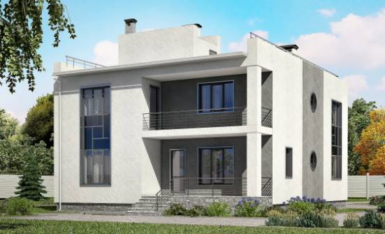 255-001-П Проект двухэтажного дома и гаражом, просторный коттедж из керамзитобетонных блоков Россошь | Проекты домов от House Expert