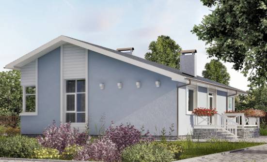 110-003-Л Проект одноэтажного дома, скромный дом из блока Лиски | Проекты одноэтажных домов от House Expert