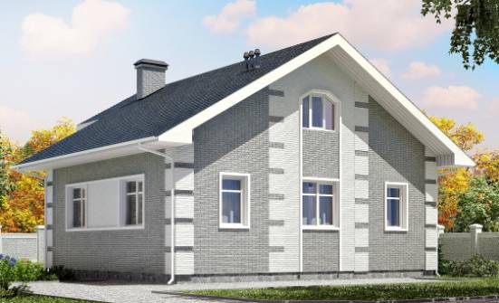 115-001-Л Проект двухэтажного дома мансардный этаж, бюджетный домик из теплоблока Лиски | Проекты домов от House Expert