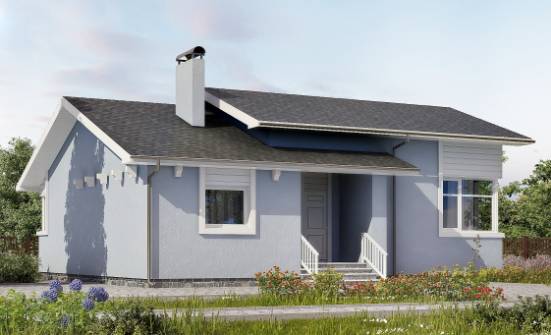 110-003-Л Проект одноэтажного дома, скромный дом из блока Лиски | Проекты домов от House Expert