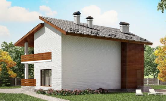 180-009-П Проект двухэтажного дома с мансардой, уютный загородный дом из кирпича Павловск | Проекты домов от House Expert