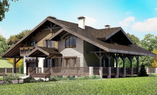 270-001-Л Проект двухэтажного дома с мансардой и гаражом, уютный дом из кирпича Острогожск | Проекты домов от House Expert