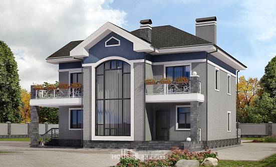 200-006-Л Проект двухэтажного дома, классический дом из кирпича Бобров | Проекты домов от House Expert
