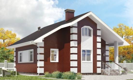 115-001-П Проект двухэтажного дома мансардой, уютный загородный дом из газобетона Россошь | Проекты домов от House Expert
