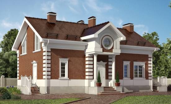 160-009-П Проект двухэтажного дома мансардой, компактный домик из керамзитобетонных блоков Бобров | Проекты домов от House Expert