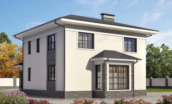 155-011-П Проект двухэтажного дома, компактный дом из пеноблока Лиски | Проекты домов от House Expert