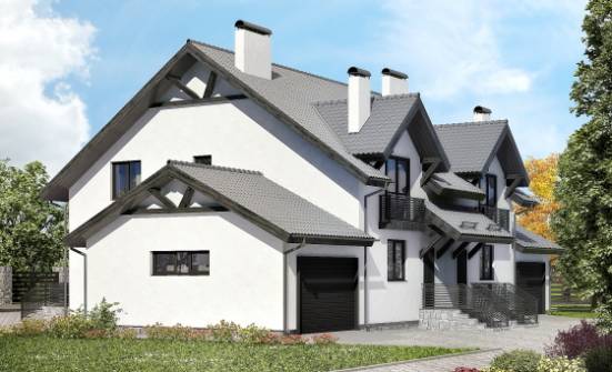 290-003-П Проект двухэтажного дома с мансардой, красивый домик из газосиликатных блоков Лиски | Проекты домов от House Expert