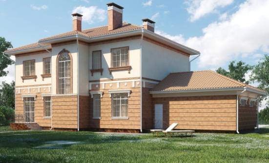 285-001-Л Проект двухэтажного дома и гаражом, современный домик из кирпича Бобров | Проекты домов от House Expert
