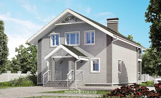 150-007-П Проект двухэтажного дома мансардный этаж, недорогой домик из бризолита Борисоглебск | Проекты домов от House Expert