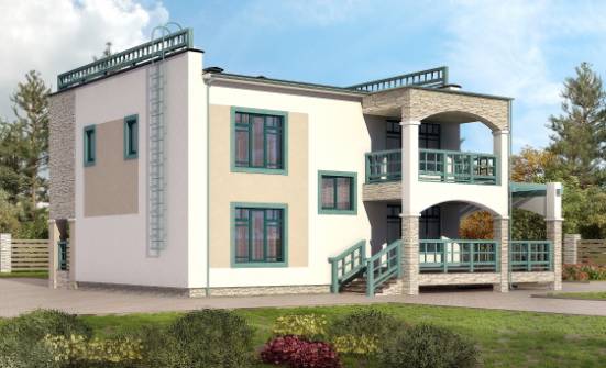 150-010-П Проект двухэтажного дома, бюджетный загородный дом из кирпича Павловск | Проекты домов от House Expert