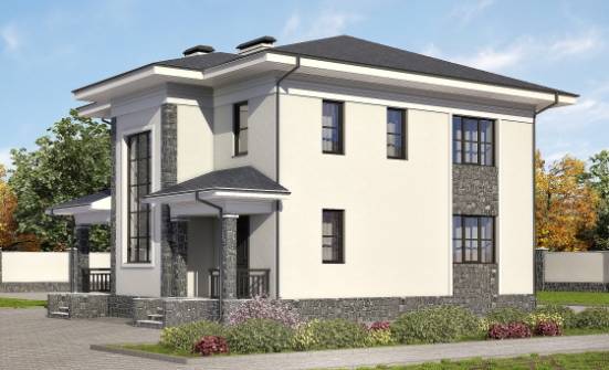 155-011-П Проект двухэтажного дома, компактный дом из пеноблока Лиски | Проекты домов от House Expert