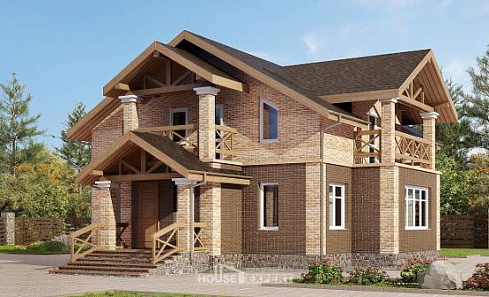 160-014-П Проект двухэтажного дома, уютный дом из газобетона Острогожск | Проекты домов от House Expert