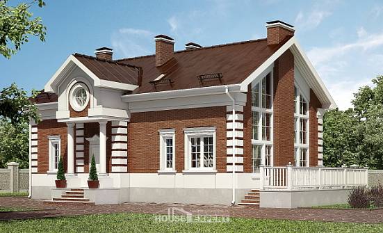 160-009-П Проект двухэтажного дома мансардой, компактный домик из керамзитобетонных блоков Бобров | Проекты домов от House Expert