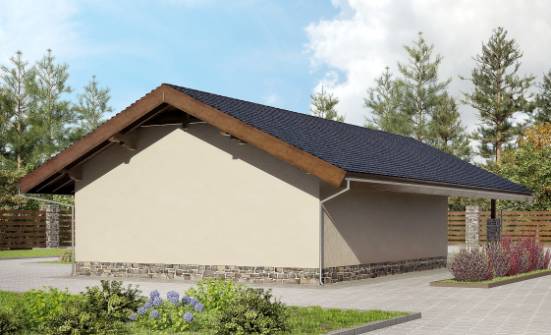 060-005-П Проект гаража из кирпича Бобров | Проекты одноэтажных домов от House Expert