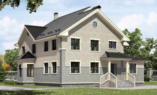 300-004-П Проект двухэтажного дома, классический коттедж из блока Павловск | Проекты домов от House Expert