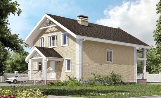 150-007-Л Проект двухэтажного дома мансардой, экономичный загородный дом из керамзитобетонных блоков Острогожск | Проекты домов от House Expert