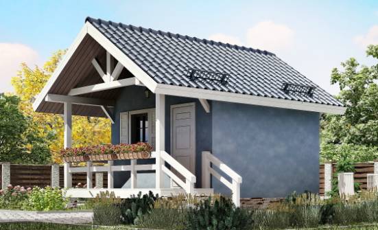 020-001-П Проект одноэтажного дома, миниатюрный дом из дерева Павловск | Проекты одноэтажных домов от House Expert