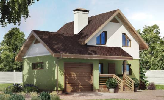120-002-П Проект двухэтажного дома мансардой и гаражом, доступный загородный дом из бризолита Борисоглебск | Проекты домов от House Expert