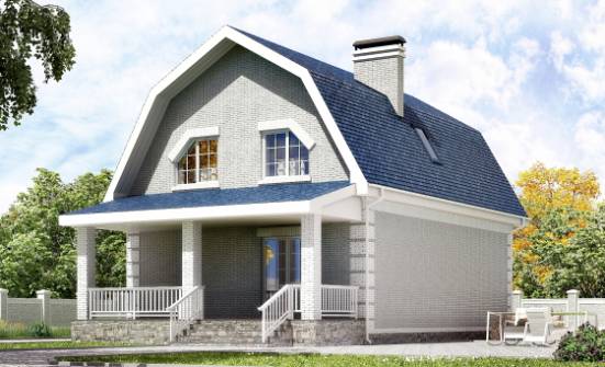 130-005-П Проект двухэтажного дома мансардный этаж, небольшой домик из бризолита Лиски | Проекты домов от House Expert