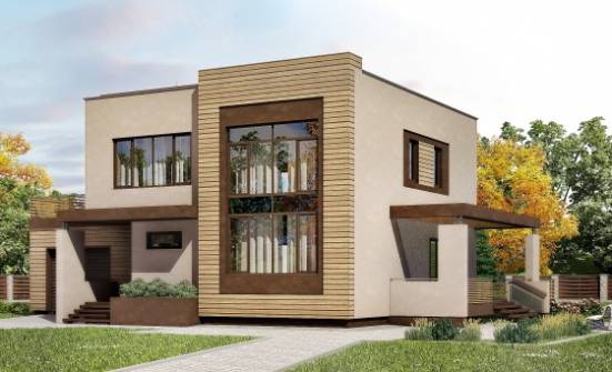 220-003-Л Проект двухэтажного дома, гараж, классический дом из теплоблока Лиски | Проекты домов от House Expert