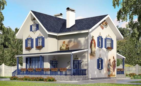 180-003-П Проект двухэтажного дома, красивый домик из кирпича Россошь | Проекты домов от House Expert