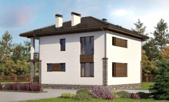 170-005-П Проект двухэтажного дома, бюджетный загородный дом из газобетона Павловск | Проекты домов от House Expert