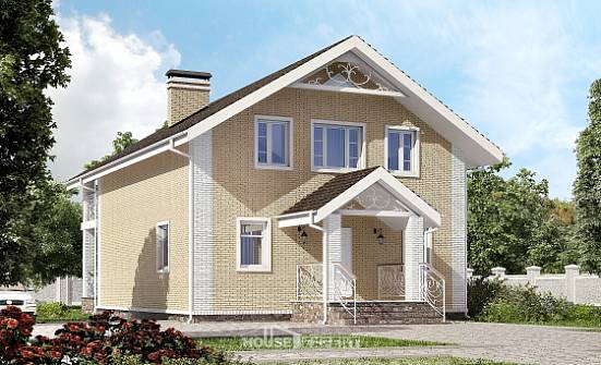 150-007-Л Проект двухэтажного дома мансардой, экономичный загородный дом из керамзитобетонных блоков Острогожск | Проекты домов от House Expert