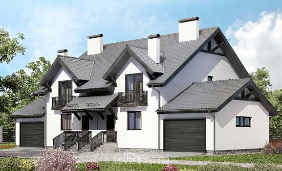 290-003-П Проект двухэтажного дома с мансардой, красивый домик из газосиликатных блоков Лиски | Проекты домов от House Expert
