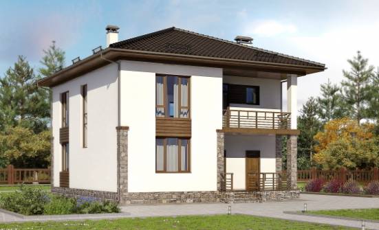 170-005-П Проект двухэтажного дома, бюджетный загородный дом из газобетона Павловск | Проекты домов от House Expert