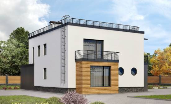260-002-П Проект двухэтажного дома и гаражом, просторный домик из поризованных блоков Россошь | Проекты домов от House Expert