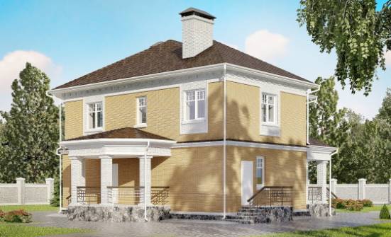160-001-Л Проект двухэтажного дома, бюджетный загородный дом из арболита Острогожск | Проекты домов от House Expert