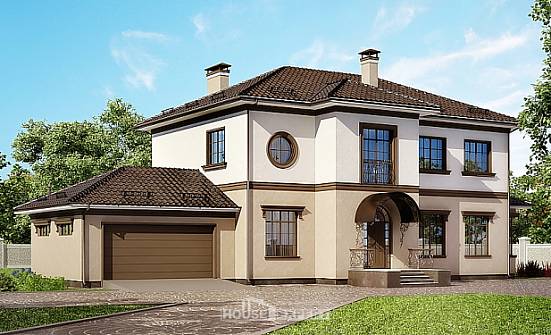 290-004-Л Проект двухэтажного дома и гаражом, уютный домик из кирпича Борисоглебск | Проекты домов от House Expert