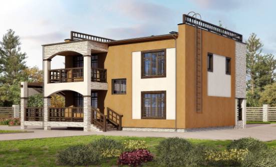150-010-Л Проект двухэтажного дома, экономичный загородный дом из кирпича Бобров | Проекты домов от House Expert