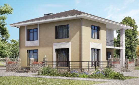 180-015-Л Проект двухэтажного дома, доступный загородный дом из керамзитобетонных блоков Бобров | Проекты домов от House Expert