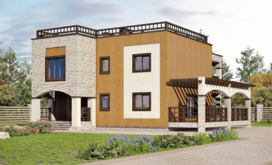 150-010-Л Проект двухэтажного дома, экономичный загородный дом из кирпича Бобров | Проекты домов от House Expert