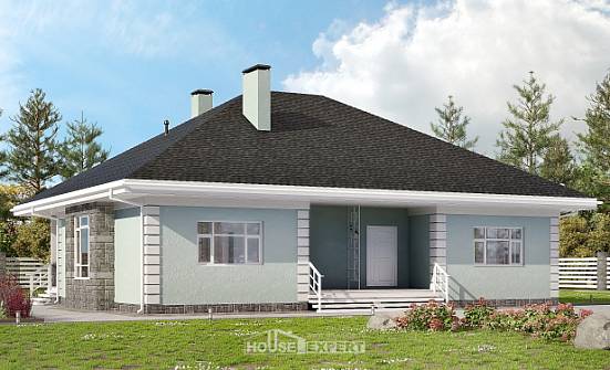 135-003-Л Проект одноэтажного дома, бюджетный коттедж из пеноблока Бобров | Проекты домов от House Expert