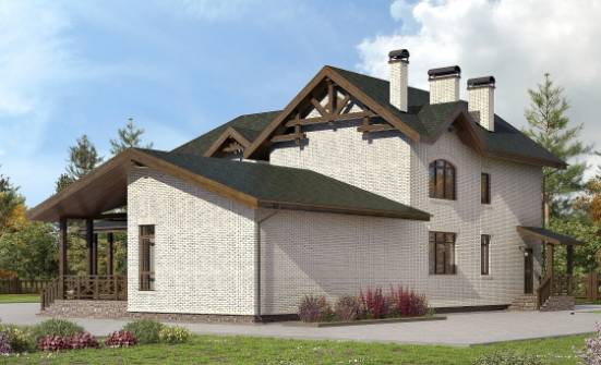 340-004-Л Проект двухэтажного дома, просторный домик из блока Борисоглебск | Проекты домов от House Expert
