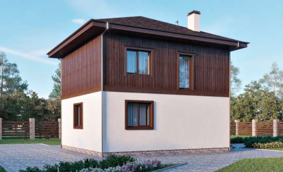 100-006-Л Проект двухэтажного дома, доступный коттедж из твинблока Бобров | Проекты домов от House Expert