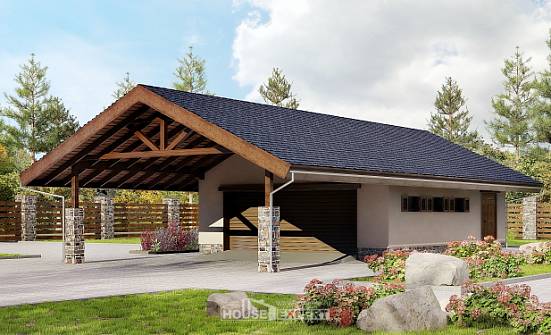 060-005-П Проект гаража из кирпича Бобров | Проекты домов от House Expert