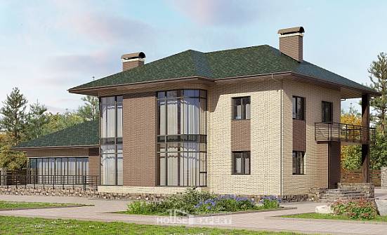 305-003-П Проект двухэтажного дома, красивый загородный дом из керамзитобетонных блоков Павловск | Проекты домов от House Expert