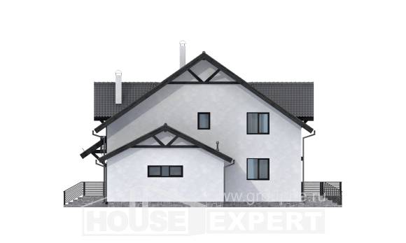 290-003-П Проект двухэтажного дома мансардой, огромный домик из арболита Острогожск, House Expert