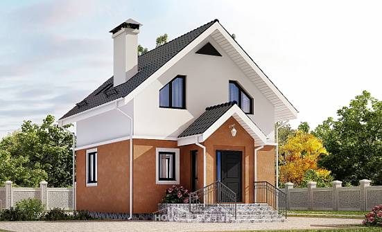070-001-Л Проект двухэтажного дома мансардой, красивый загородный дом из газосиликатных блоков, Воронеж