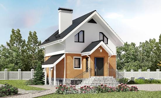 100-005-Л Проект трехэтажного дома с мансардой, скромный домик из бризолита Павловск | Проекты домов от House Expert