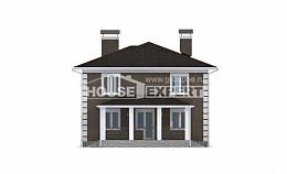 185-002-П Проект двухэтажного дома, бюджетный дом из поризованных блоков Россошь, House Expert