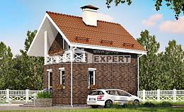 045-001-Л Проект двухэтажного дома мансардой, махонький домик из газобетона Борисоглебск, House Expert